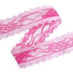 Тесьма отделочная ажурная 50 мм, 25 м, (03 розовый/ярко-розовый)