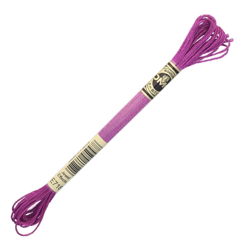 Мулине DMC 317, 8 м, мет. (E718), 6 мотков по 8 метров