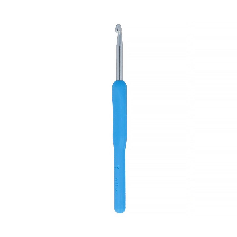 Крючок для вязания с пластиковой ручкой металл ⌀5,0 мм, 14 см, в чехле, Gamma MHP