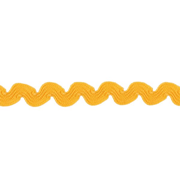 Тесьма отделочная зигзаг 9 мм / 20 метров, т.желтый, Blitz 3884Г17