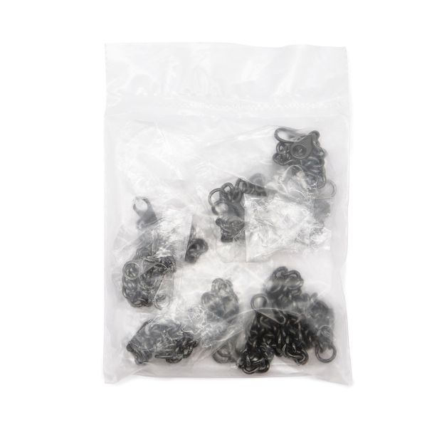 Вешалка-цепочка для одежды 100х5 мм, чер.никель, 10 шт