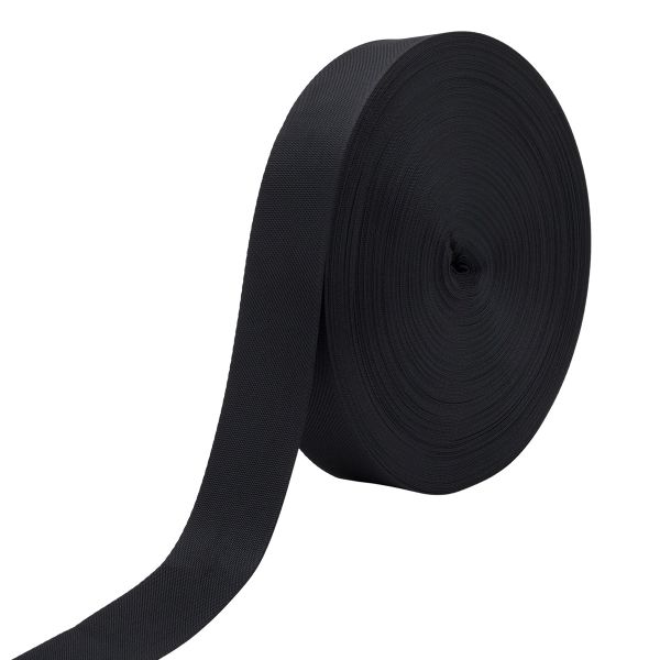 Стропа (ременная лента) 38 мм / 45.5 метров, [17 г/пог.м], черный, ГРХ10034