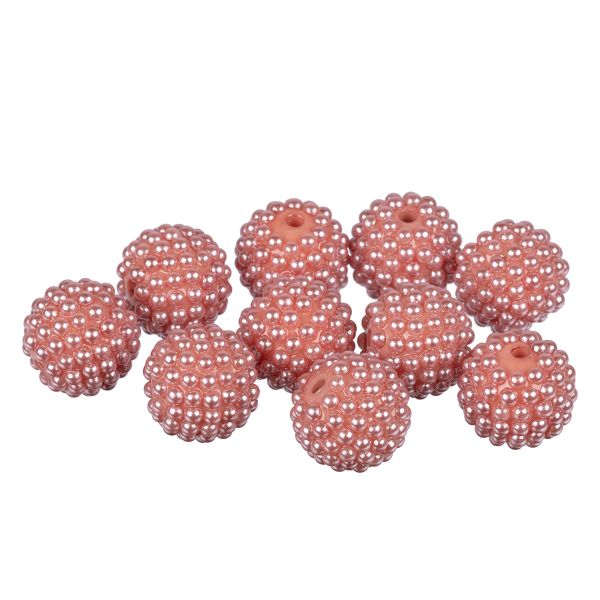 Бусины пластик ⌀18 мм, 10 шт, №07 гр.розовый, Zlatka BWS-18
