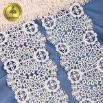 Кружево гипюр (плетёное) 85 мм / 13.71 метров, TBY.SUN.02, цв.F102 молочный