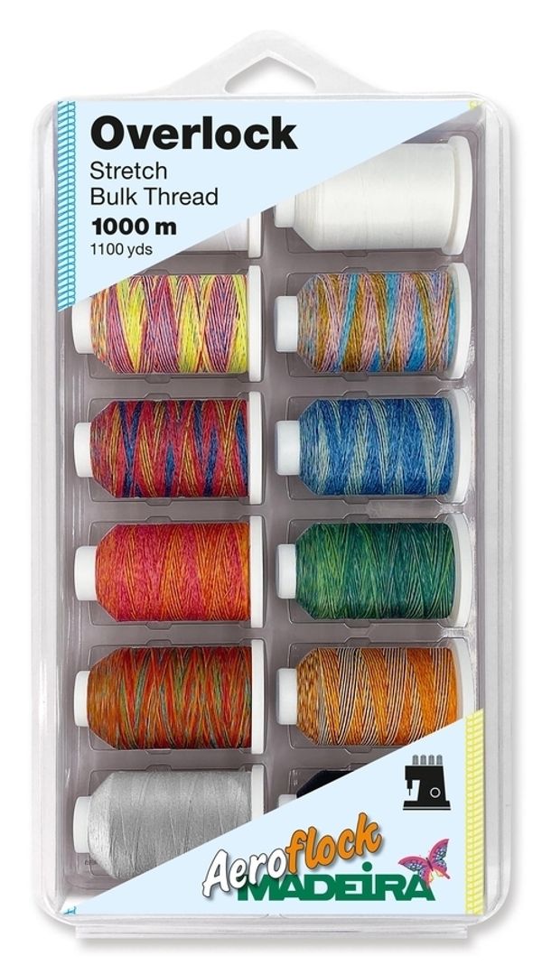 Швейные нитки (набор) Madeira Aeroflock №100 12х1000м, 8096