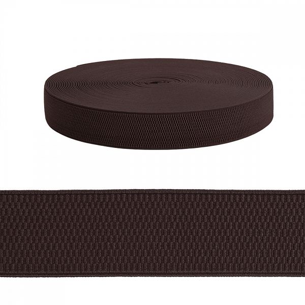 Резинка для подтяжек (помочная) 40.0 мм / 25 метров, ультра, 304 коричневый