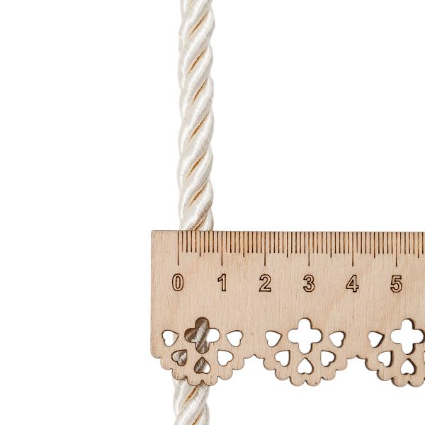 Шнур витой 8мм / 18,29м, 044 кремовый