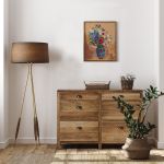 Набор для вышивания нитками Panna, Золотая серия, Букет цветов, 31х39 см