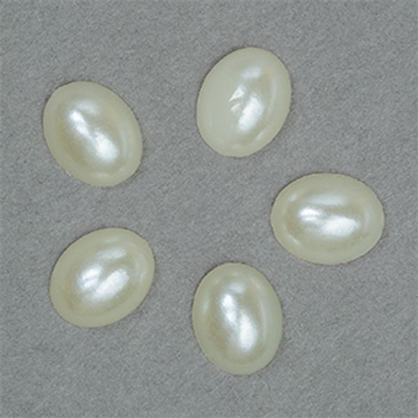 Полужемчужины перламутр Овал 8х10 мм цв.43 молочный уп.500г (2230 шт)