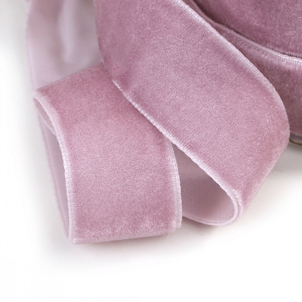 Лента бархатная (тесьма) 20.0 мм / 22.86±1 метров, арт.20VR73 нейлон цв.сиреневый