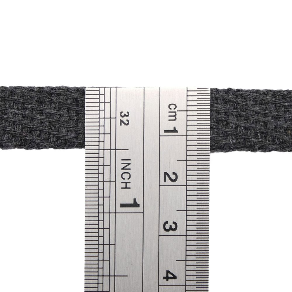 Шнур плоский плетеный х/б ⌀15.0 мм / 20 метров, цв.16 т.серый