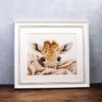 Набор для вышивания нитками Luca-S B2425, The Baby Giraffe, 35х25см