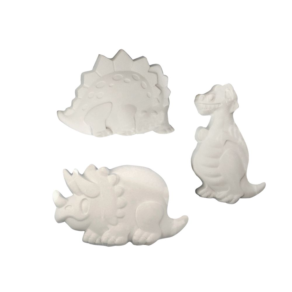 Заготовка гипсовая (набор) Динозаврики, 6х9 ±2 см, 3 шт, Love2art ВА-04