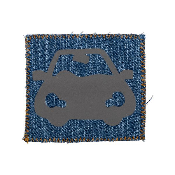 Термоаппликация светоотражающая №2, 6 шт, Машинка 7.5х6.5 см, Blitz