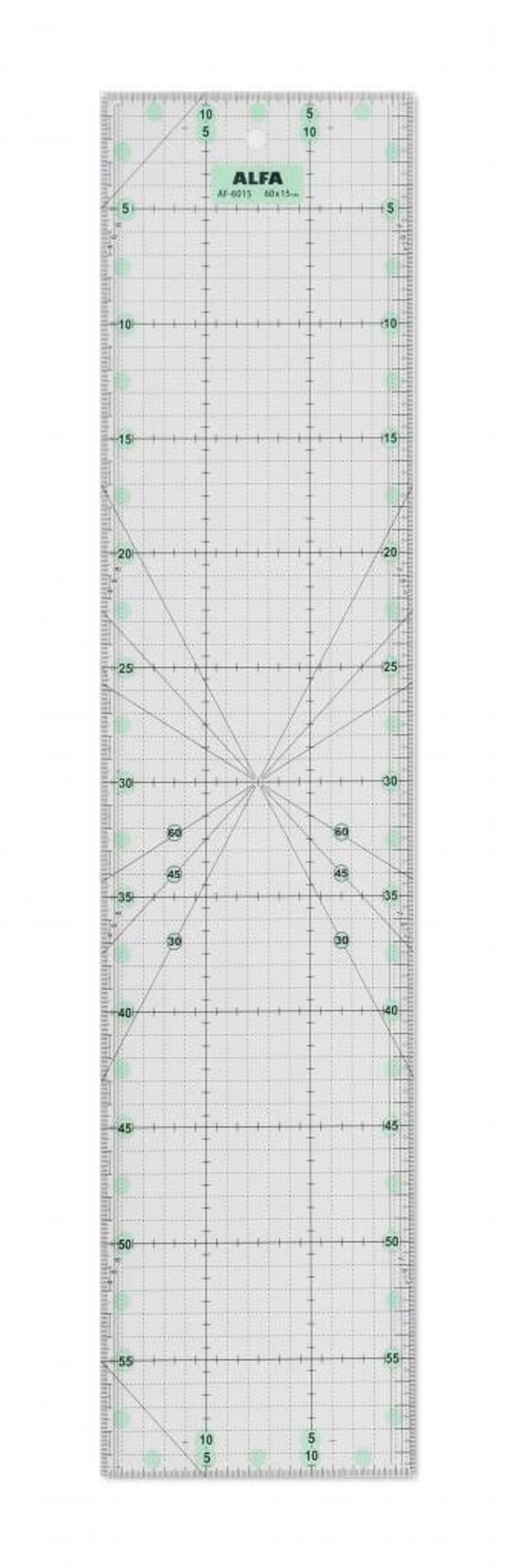 Линейка для пэчворка 60*15см AF-6015, AF-6015, Alfa, 1 шт