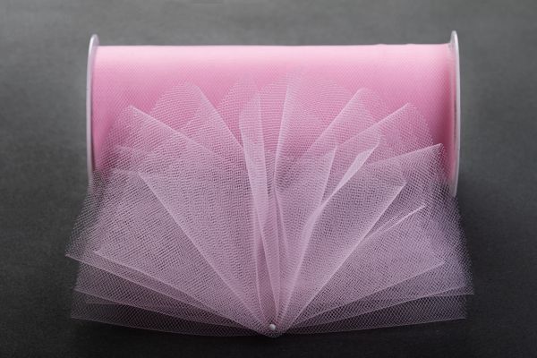 Фатин на шпульке средней жесткости, 100% нейлон, 150 мм, 03 розовый, 22,86м, Gamma FTN/R