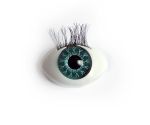 Глаза для кукол и игрушек с ресницами, TK-22, цв. бирюза, уп. 10 шт