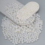 Бусины акрил ⌀12 мм, 500 г, дымка с АВ шиммером, круглые, AD069 белый, (7748709)2012 , Astra&Craft