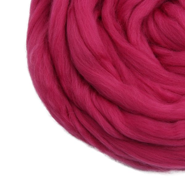 Шерсть для валяния мериносовая тонкая 100%, 100 гр. (1514 темная мальва)