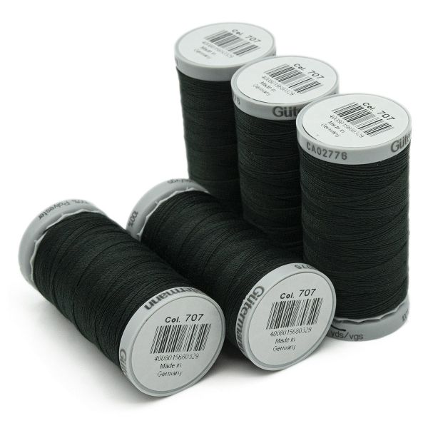 Нитки суперкрепкие Gutermann Extra Strong M782, 100м, 707 т.зеленый, 5 катушек