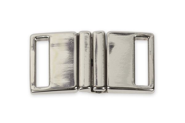 Застежки для купальника (бикини) металл 27х14 мм, 10 шт, №04 никель, Gamma GB 1388