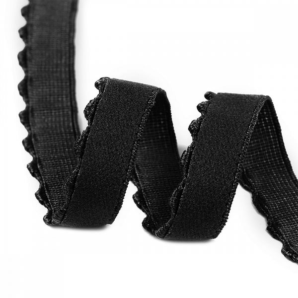 Резинка бельевая (отделочная) становая 12.0 мм / 1000 метров, ЕТ1 черный F322