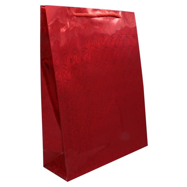 Пакет подарочный с голографией, микс 6цв 30х23см, 12 шт