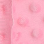 Плюш (ткань) Minky dot (45см / 50 см +- 2см), ворс 2,5мм: плотность 280 г/м² (розовый), 28896