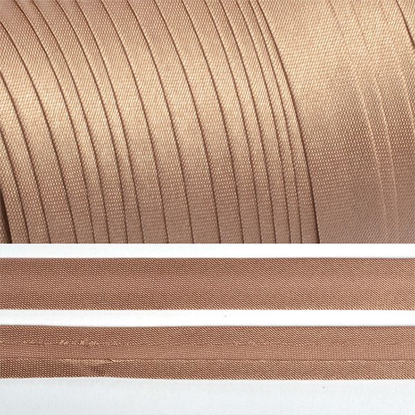 Косая бейка атласная 15 мм / 132±1 метра, BS, 597636, цв.F294 какао