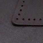 Заплатки пришивные из кожи, ромб 6х8,4см с перфорацией, 2 шт, 100% кожа, 03 темно-коричневый, 9115