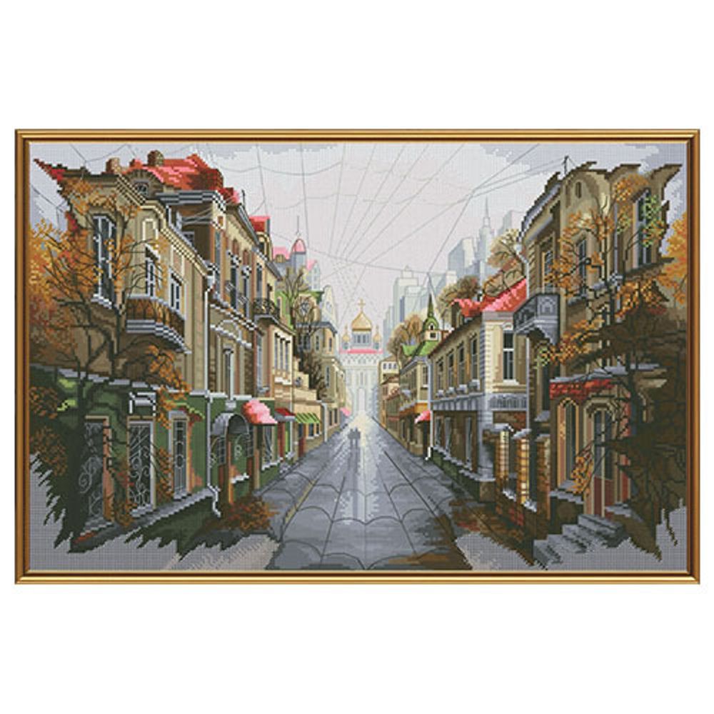 Набор для вышивания нитками Нова Слобода, Город для двоих, 40х26 см
