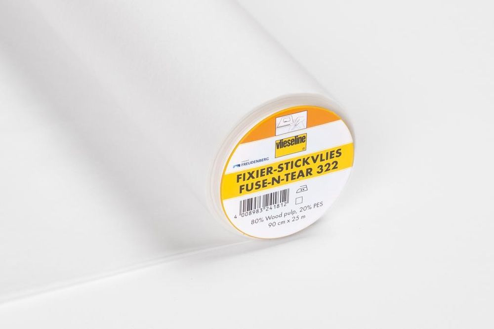 Подкладка клеевая для вышивки Fixier-Stickvlies, белый, 53349839, Freudenberg, 25 м