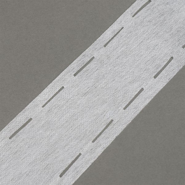 Лента корсажная клеевая перфорированная 60.0 мм / 100 метров, 40 г/м², 10-40-10, белый 6760W