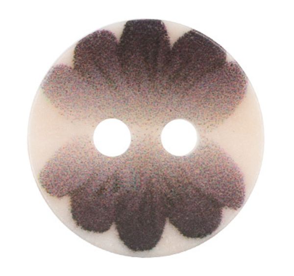 Пуговицы 2 прокола блузочные 11 мм, 36 шт, D031/D917 св.кремовый/коричневый, Gamma GEC 0025