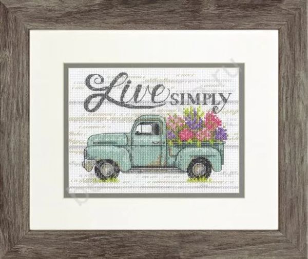 Набор для вышивания нитками Dimensions, Цветочный грузовик 17,8 х 12,7 см