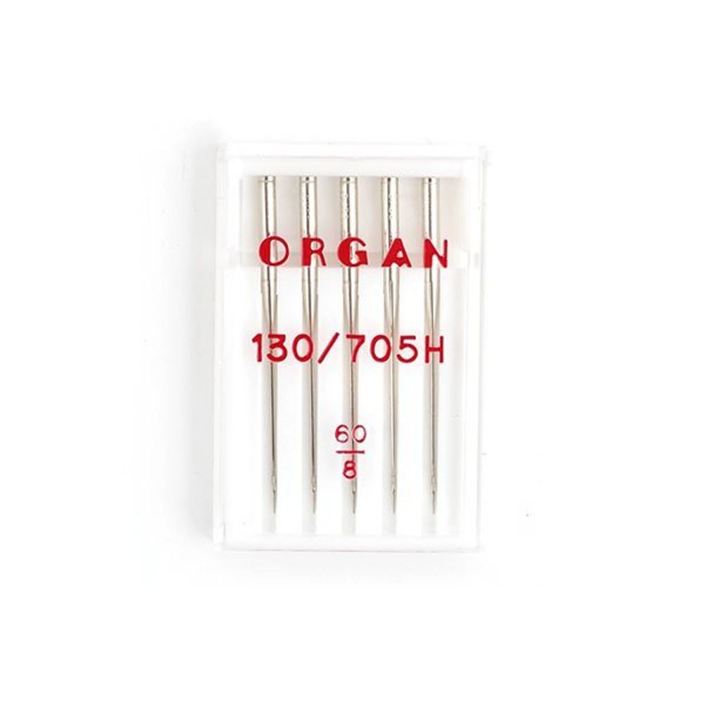 Иглы Organ, универсальные №60 для бытовых швейных машин, уп. 5 игл