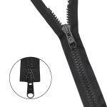 Молния трактор Arta Т8 (8 мм) 2 зам., разъем., 90 см, ОПТ. УП., 25 шт, 077 черный