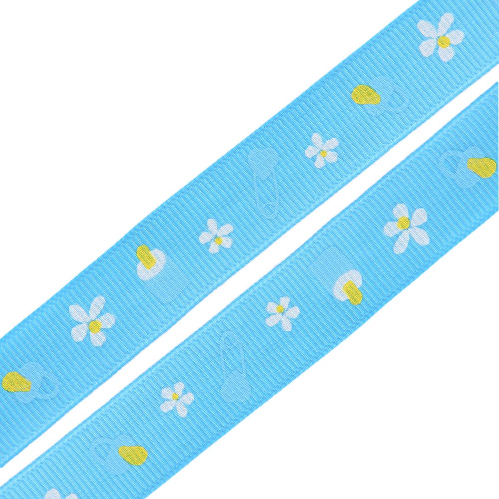 Лента репсовая (в рубчик) Детская, 15 мм, 3м, голубой