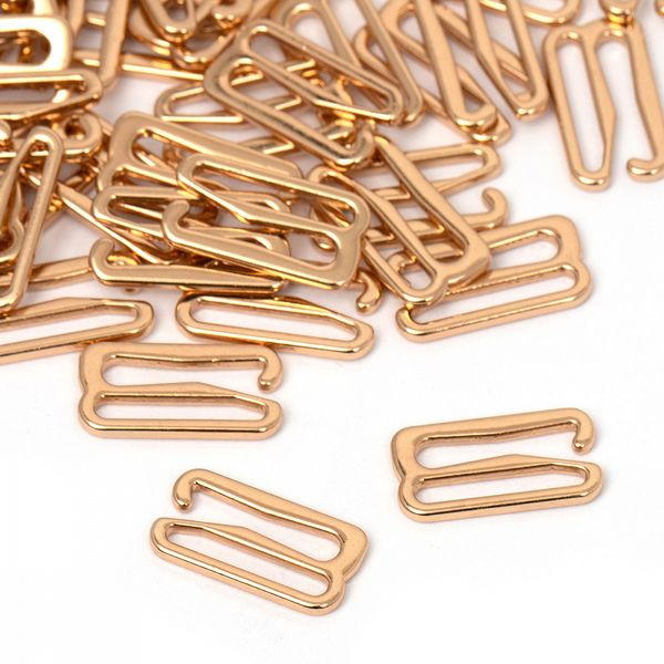 Крючки для бюстгальтера металл 15.0 мм, 915 цв.золото, уп.100 шт