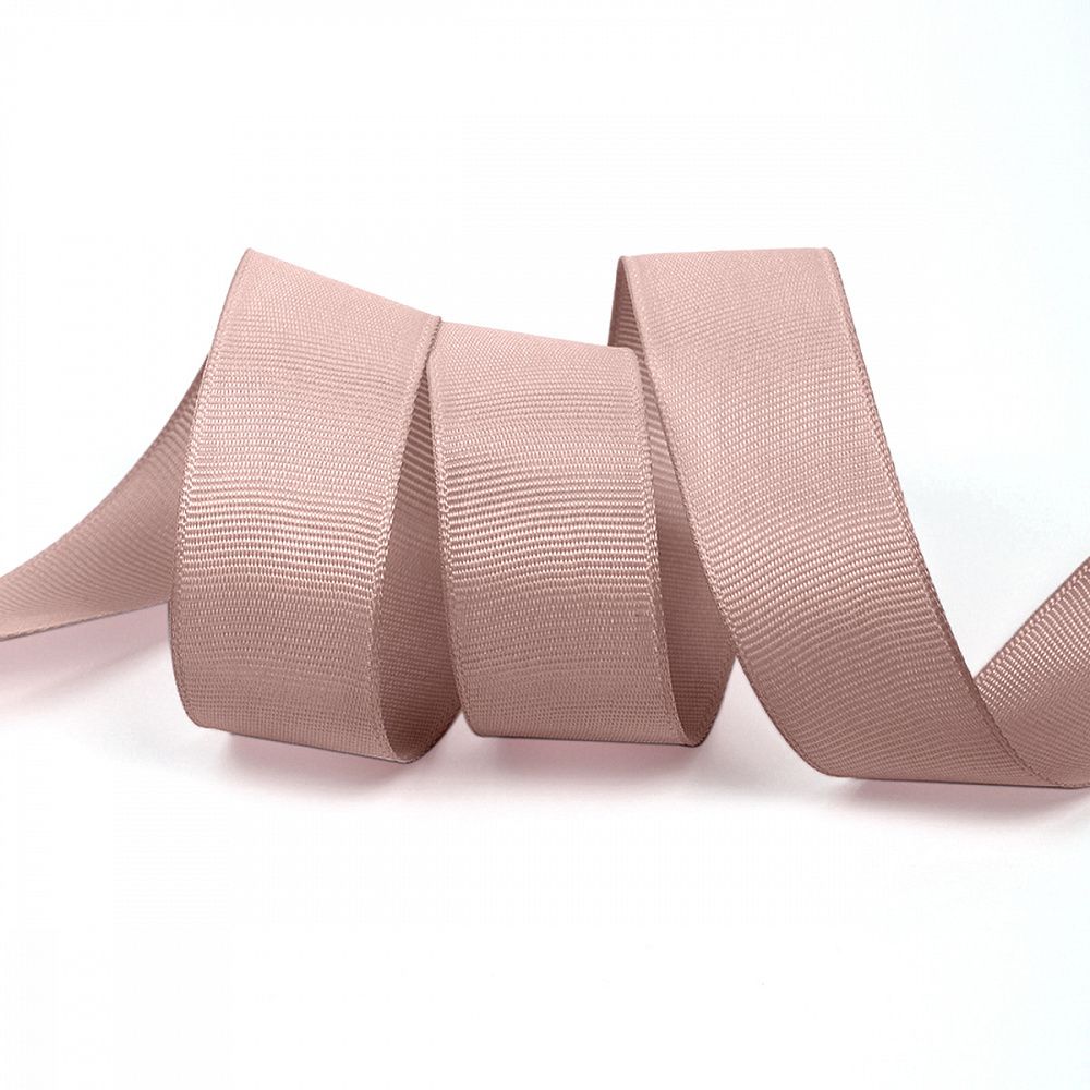 Лента репсовая (в рубчик) 25.0 мм / 22.8±1 метра, 813 пудровый, Magic4Hobby