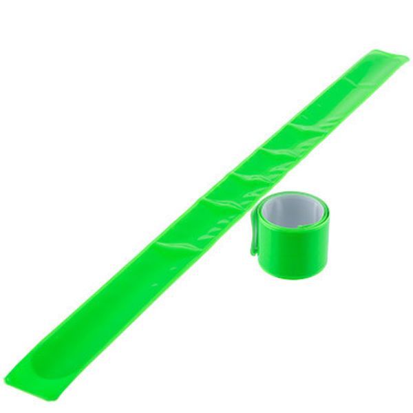 Световозвращатель-браслет самофиксирующийся 30 мм, 1 шт, 100% ПВХ, 06 я.салатовый, Gamma FLK-34