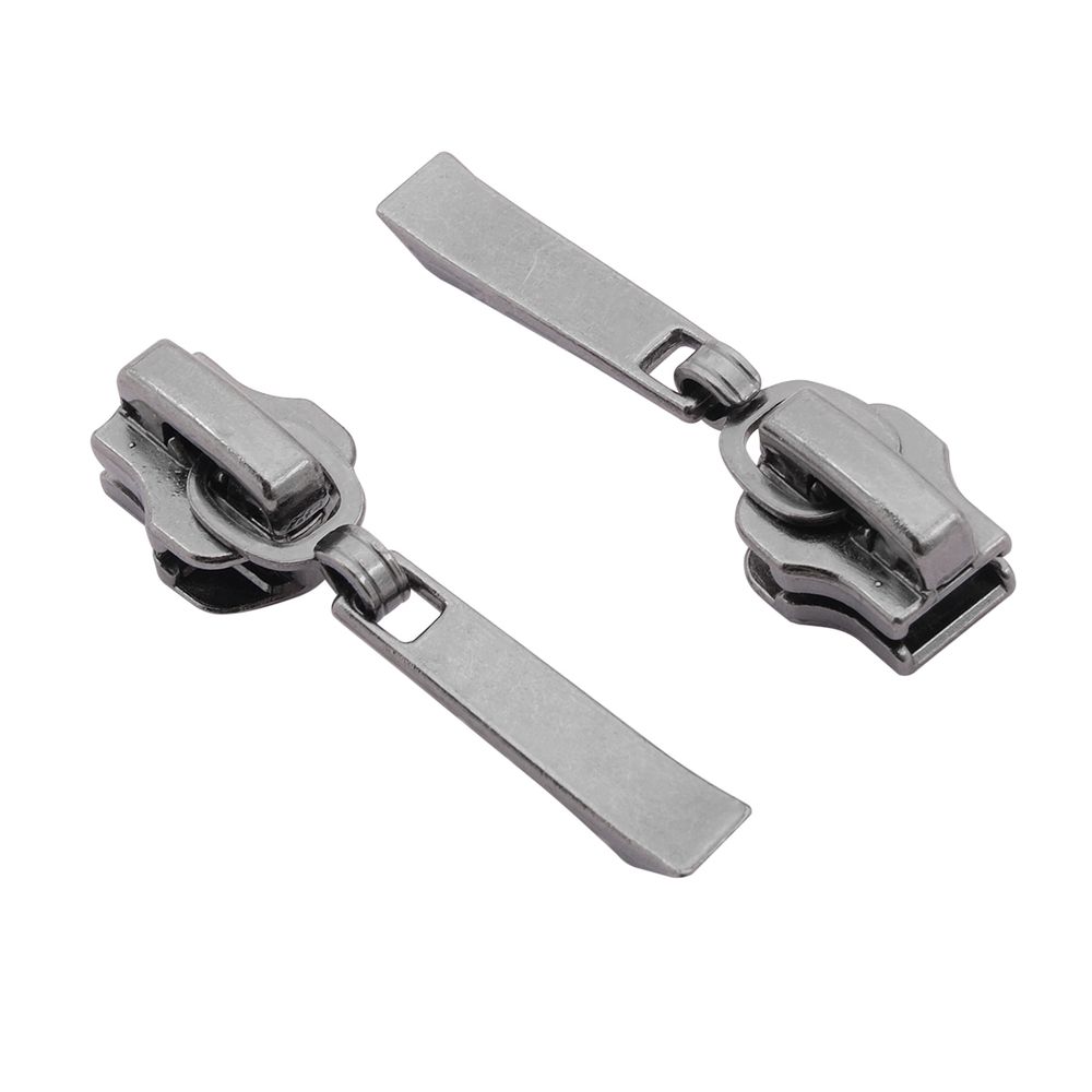 Слайдер (замок) для молнии металл Т5 (5 мм), черн. никель, M-5971, 20 шт