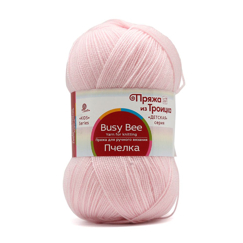 Пряжа Троицкая Пчелка / уп.10 мот. по 100 г, 500 м, 180 светлая бегония