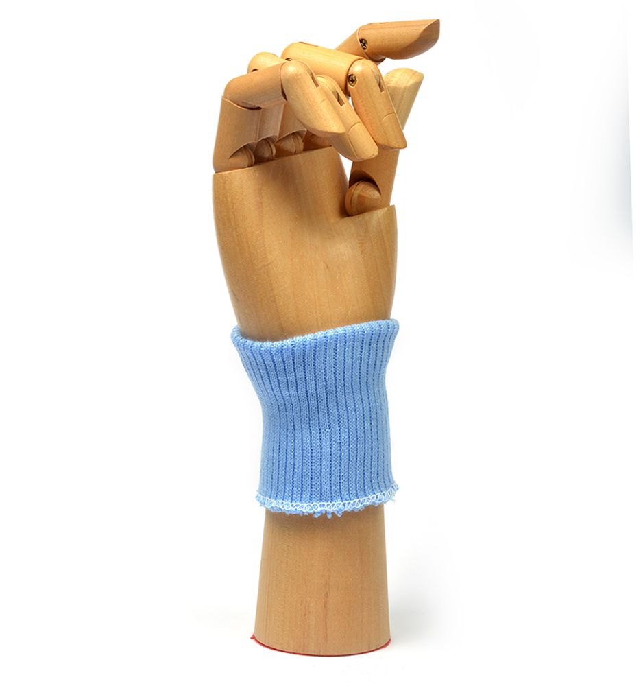 Манжеты трикотажные 6.5х8.0 см, 10 пар, МРД: 32/2 рапорт 2х1 плетение ластик 556/4 неж.голубой