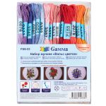 Мулине Gamma набор Вальс цветов 100% хлопок /100% вискоза 35 мотков по 8 метров, ассорти