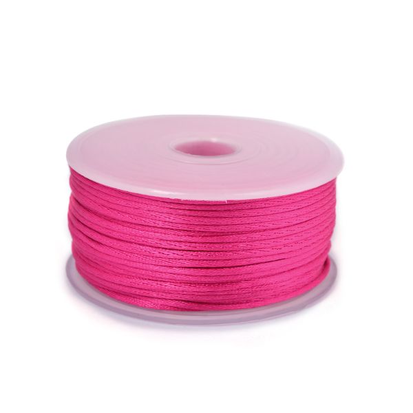 Шнур атласный корсетный ⌀2.0 мм / 50 метров, 3081 малиновый