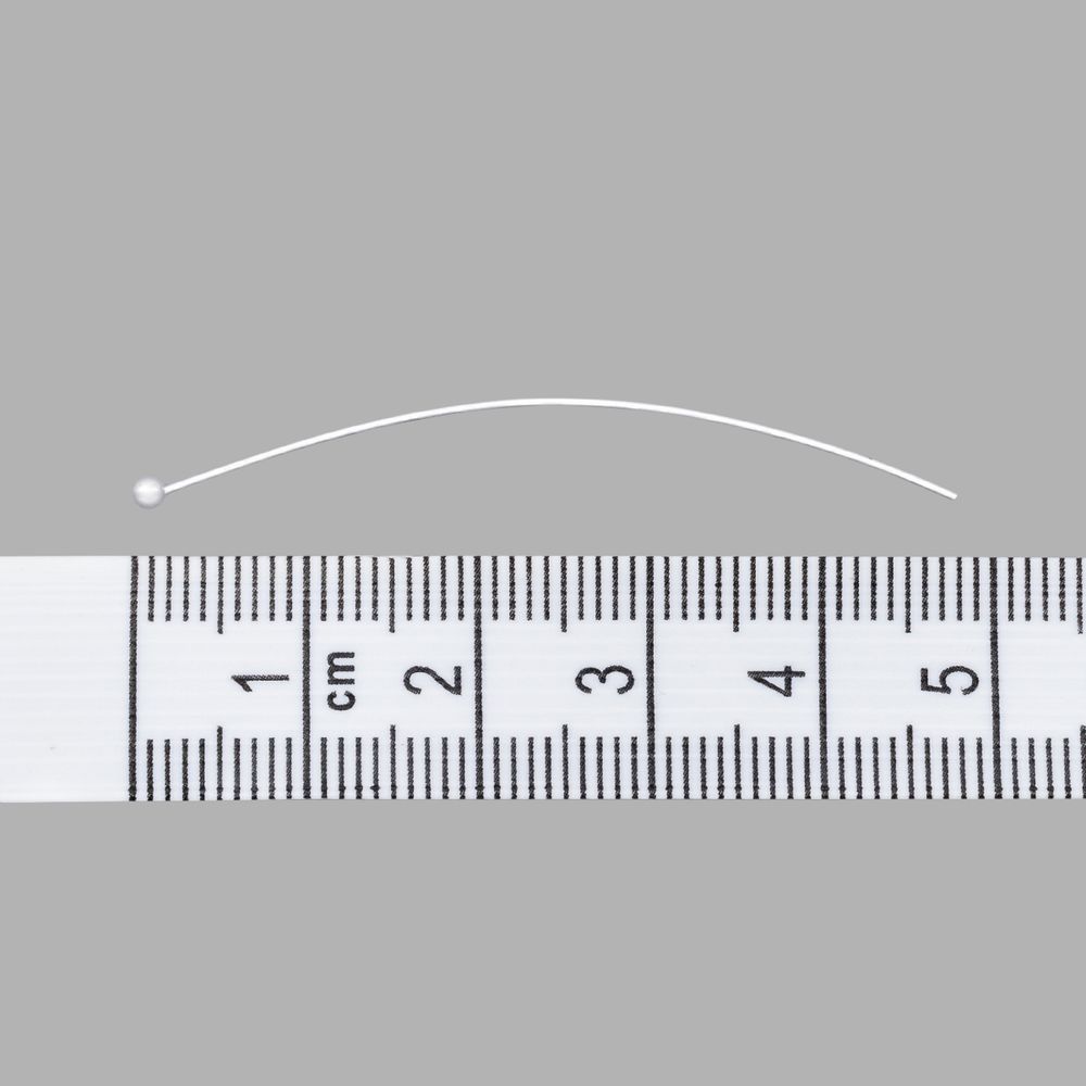 Штифты с шариком 5см, 50 шт/упак, Astra&Craft (Серебро), 4AR192