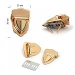 Замок цупферный 107909 23х30мм цв.золото уп.2 шт