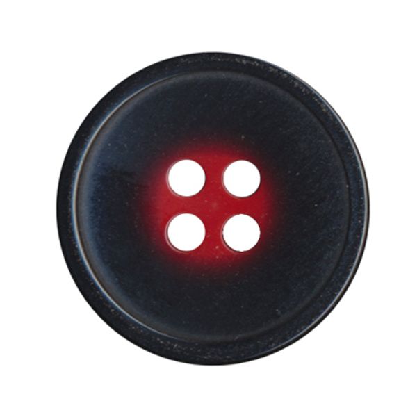 Пуговицы 4 прокола костюмные 20 мм, 12 шт, 008/820 черный/красный, Gamma DX 0029