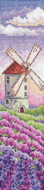 Набор для вышивания нитками Сделай своими руками, Закладки. Лавандовый рассвет 5,5х22 см